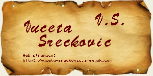 Vuceta Srećković vizit kartica